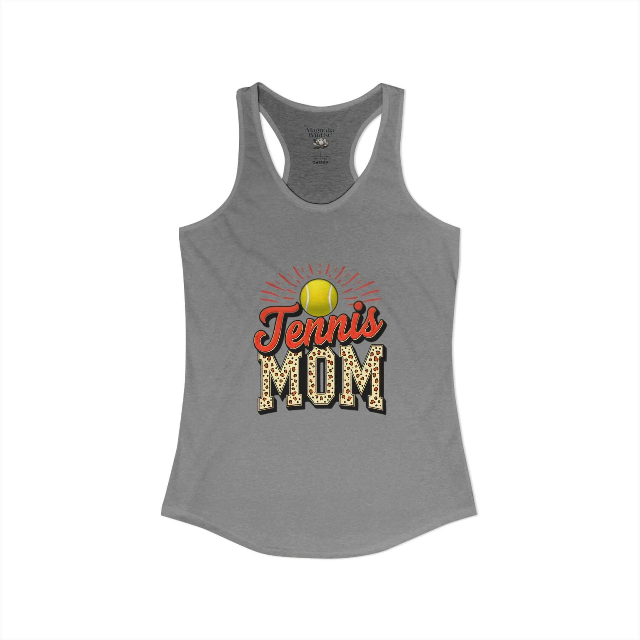 Mom Tennis Mom Racerback Tank – Personalized Name & Number Option | Lightweight Women’s Tennis Tank Top - Magnolia Wild SC