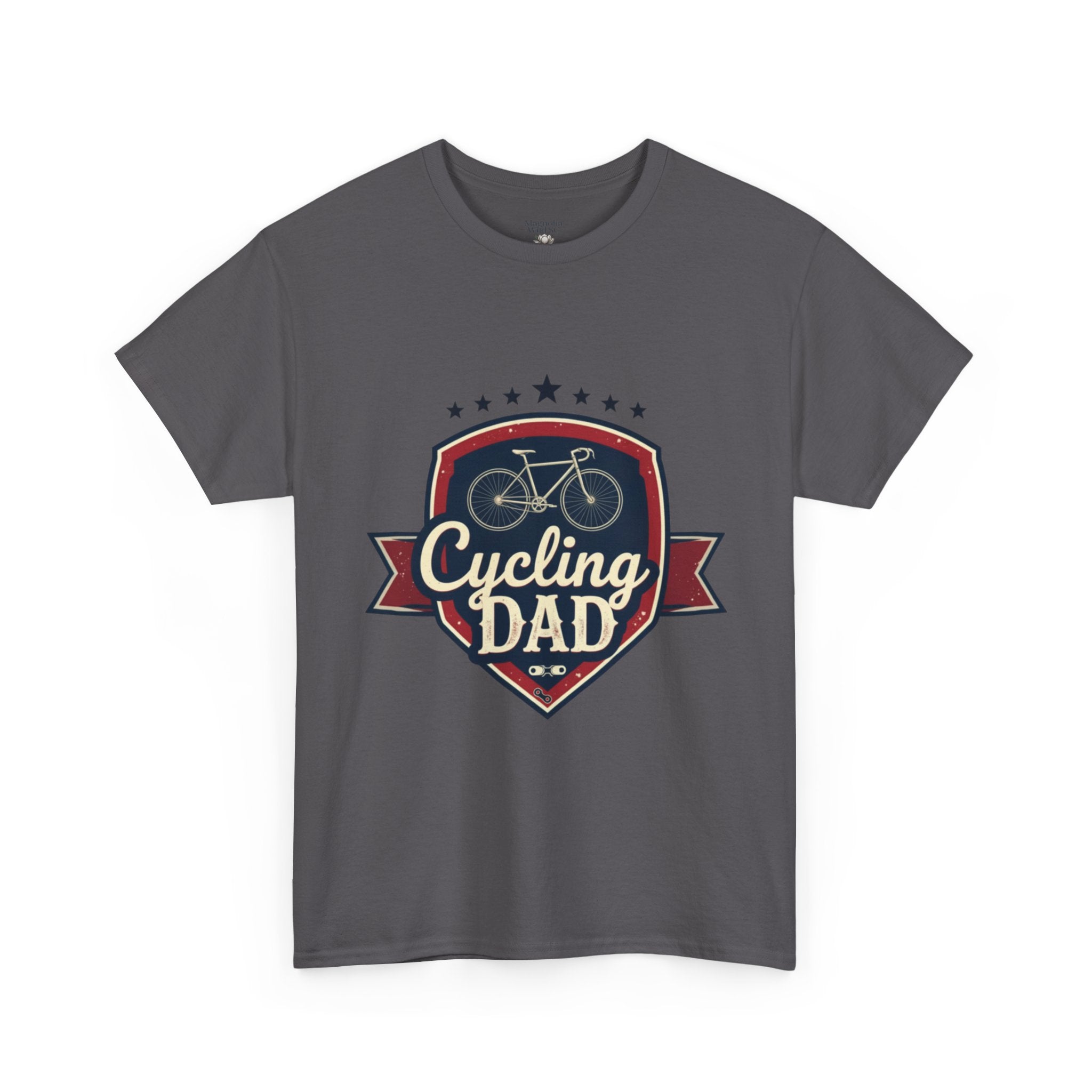 Retro Badge Style: The Vintage Cycling Dad Shield Tee - Magnolia Wild SC