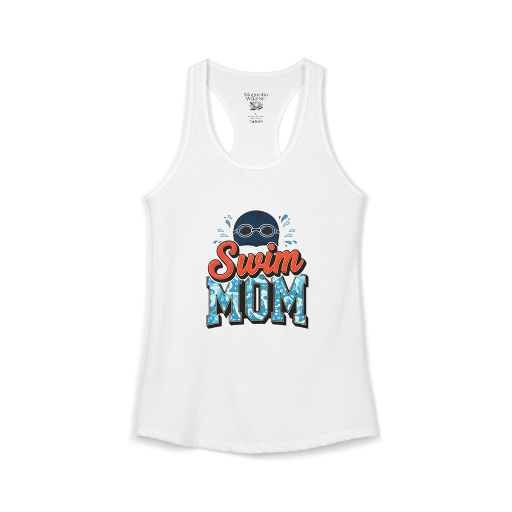 Swim Mom Racerback Tank – Personalized Name & Number Option | Lightweight Women’s Swim Tank Top - Magnolia Wild SC