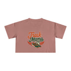 Track Mama Crop Tee | Retro Track and Field Graphic, Mom Sports Top - Magnolia Wild SC