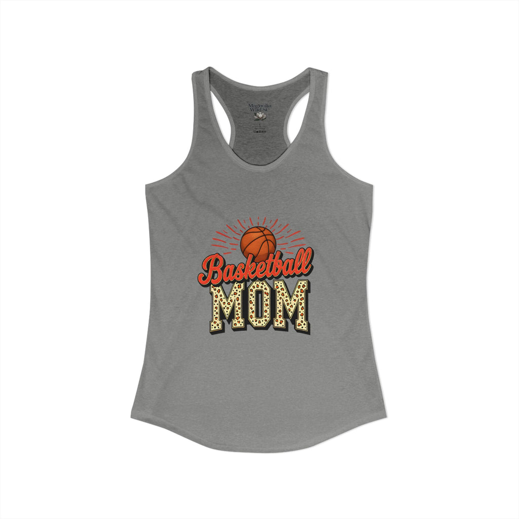 Basketball Mom Racerback Tank – Personalized Name & Number Option | Lightweight Women’s Basketball Tank Top - Magnolia Wild SC
