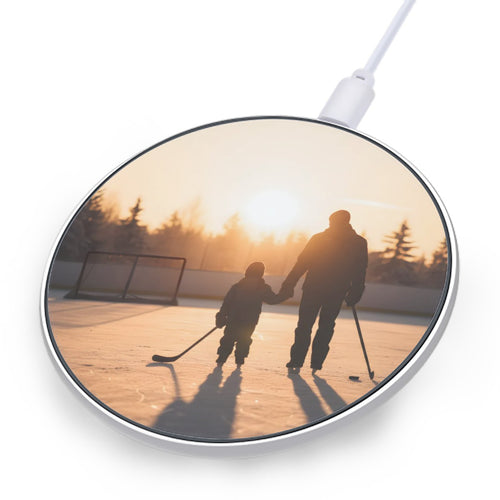 "The Next Generation" Father & Son Hockey 10W Wireless Charger - Magnolia Wild SC