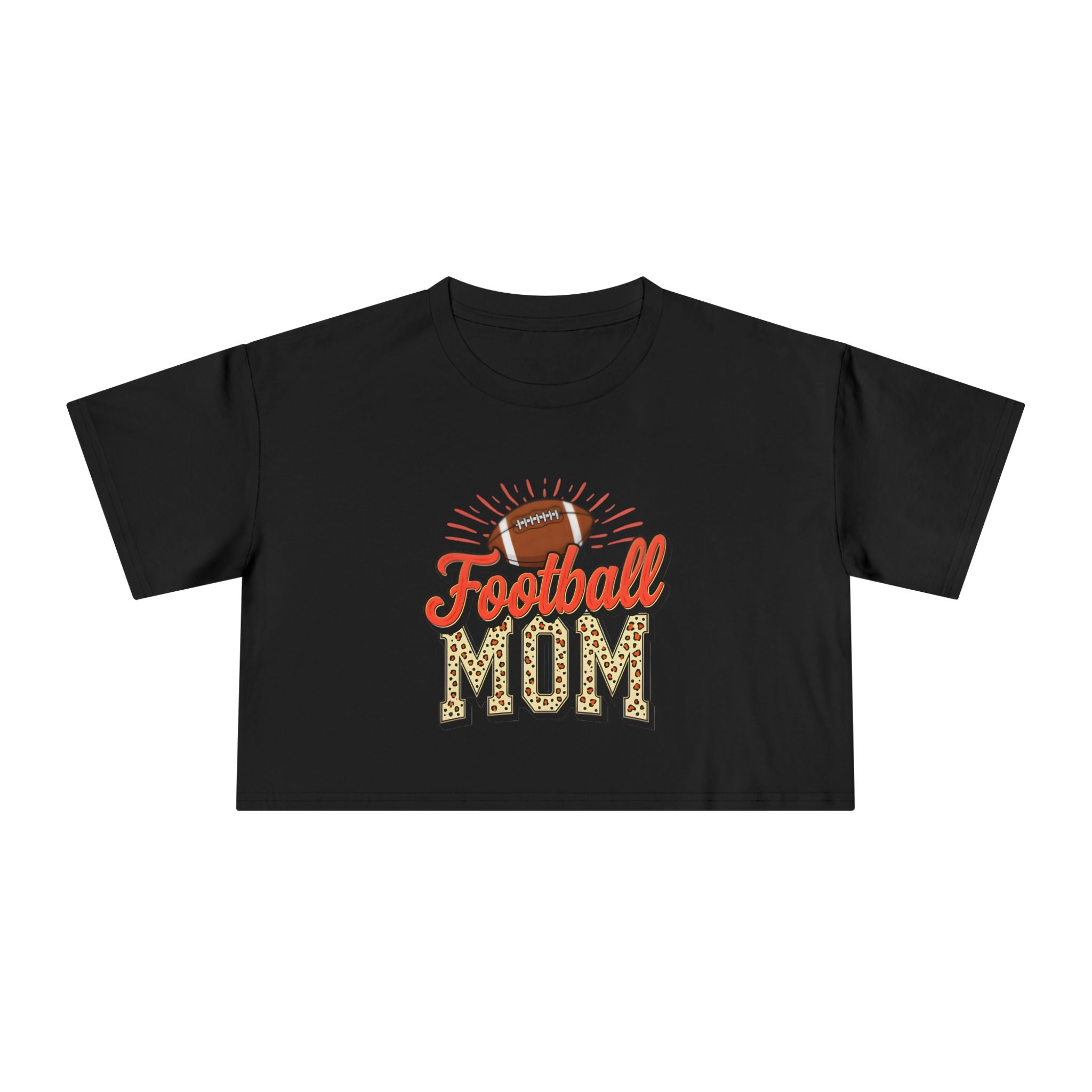Football Mom Cheetah Print Crop Tee - Magnolia Wild SC