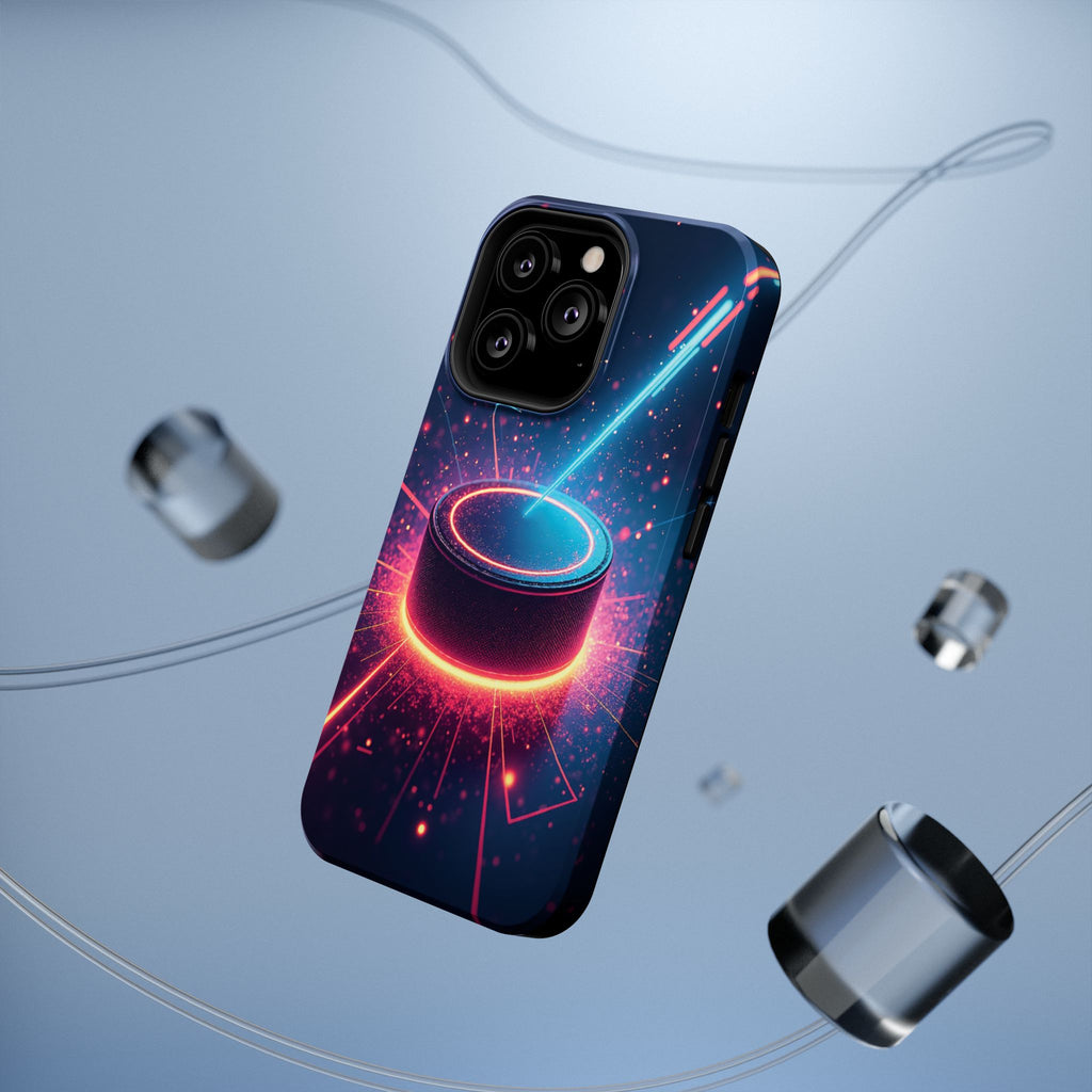 Neon Laser Hockey Puck Impact-Resistant Phone Case - Magnolia Wild SC