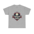 Retro Badge Style: The Vintage Volleyball Dad Shield Tee
