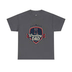 Retro Badge Style: The Vintage Wrestling Dad Shield Tee