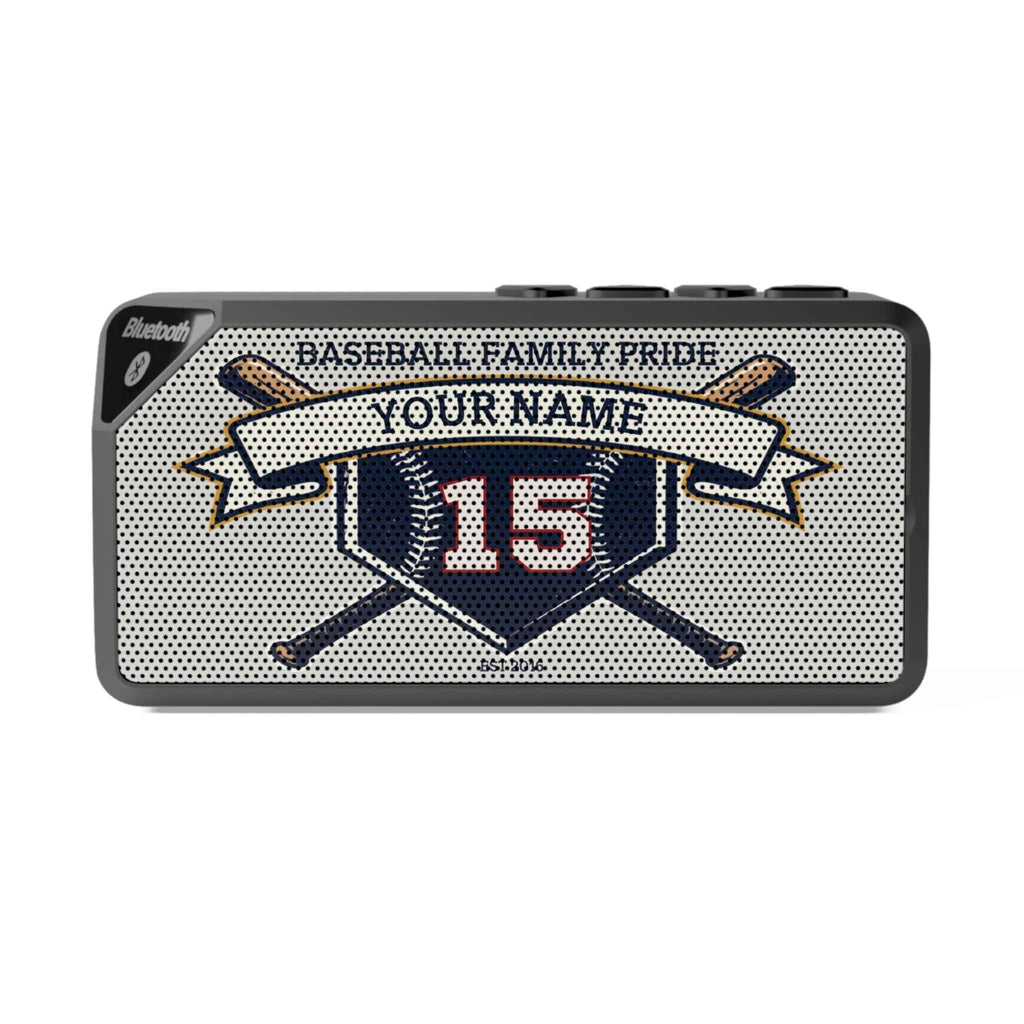 Personalized Baseball Family Bluetooth Speaker — Custom Family Name Wireless Speaker