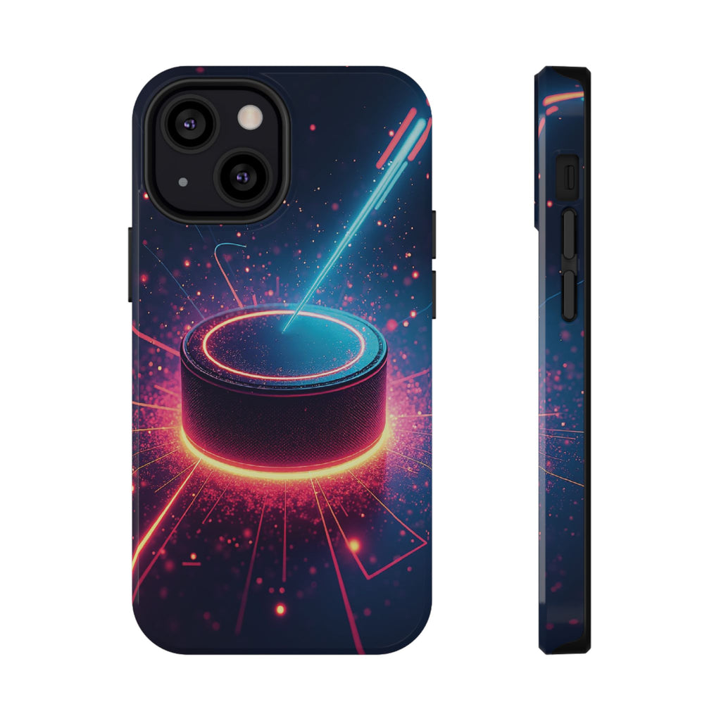 Neon Laser Hockey Puck Impact-Resistant Phone Case - Magnolia Wild SC