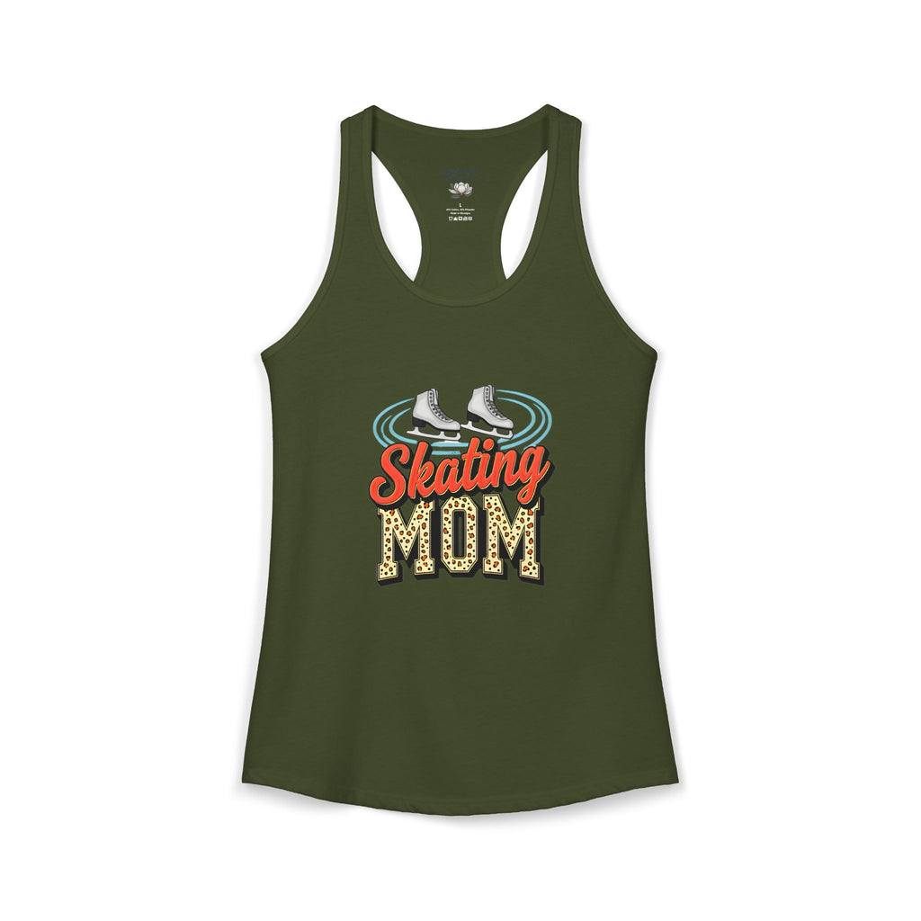 Figure Skating Mom Racerback Tank – Personalized Name & Number Option | Lightweight Women’s Figure Skating Tank Top - Magnolia Wild SC
