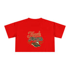 Track Mama Crop Tee | Retro Track and Field Graphic, Mom Sports Top - Magnolia Wild SC