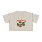 Cross Country Mama Crop Tee | Retro Cross Country Graphic, Mom Sports Top - Magnolia Wild SC