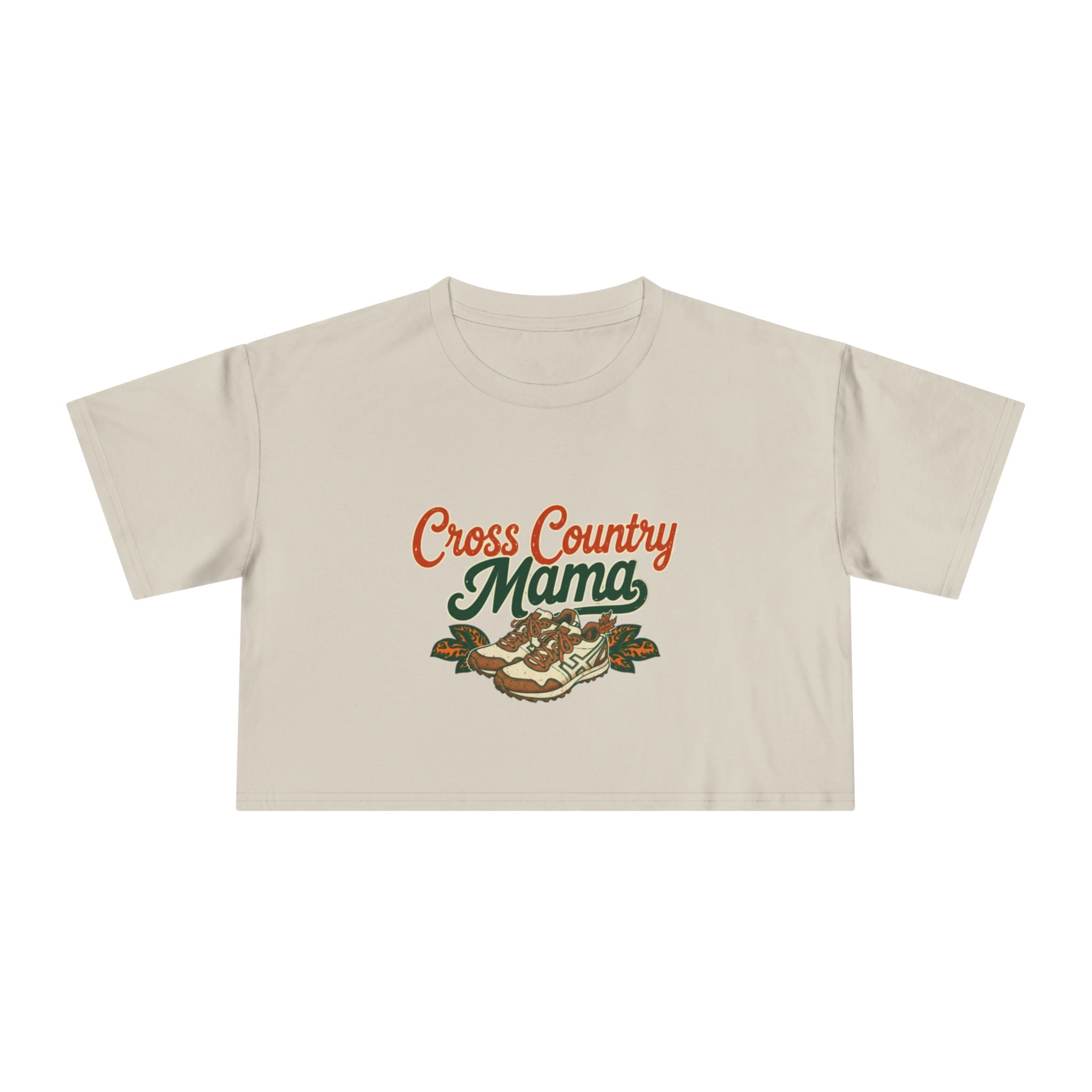 Cross Country Mama Crop Tee | Retro Cross Country Graphic, Mom Sports Top - Magnolia Wild SC