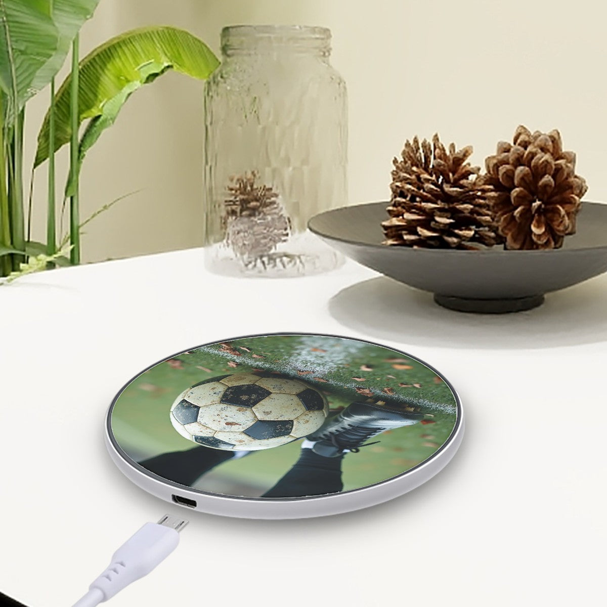 Soccer Wireless Charger - Fast and Convenient Charging for Fans - Magnolia Wild SC