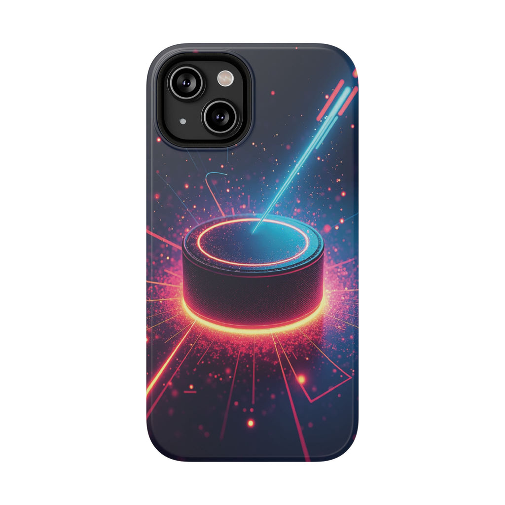 Neon Laser Hockey Puck Impact-Resistant Phone Case - Magnolia Wild SC