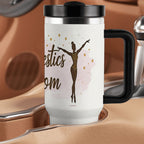 Elegant Watercolor Gymnastics Mom 40oz Tumbler with Handle and Straw - Magnolia Wild SC