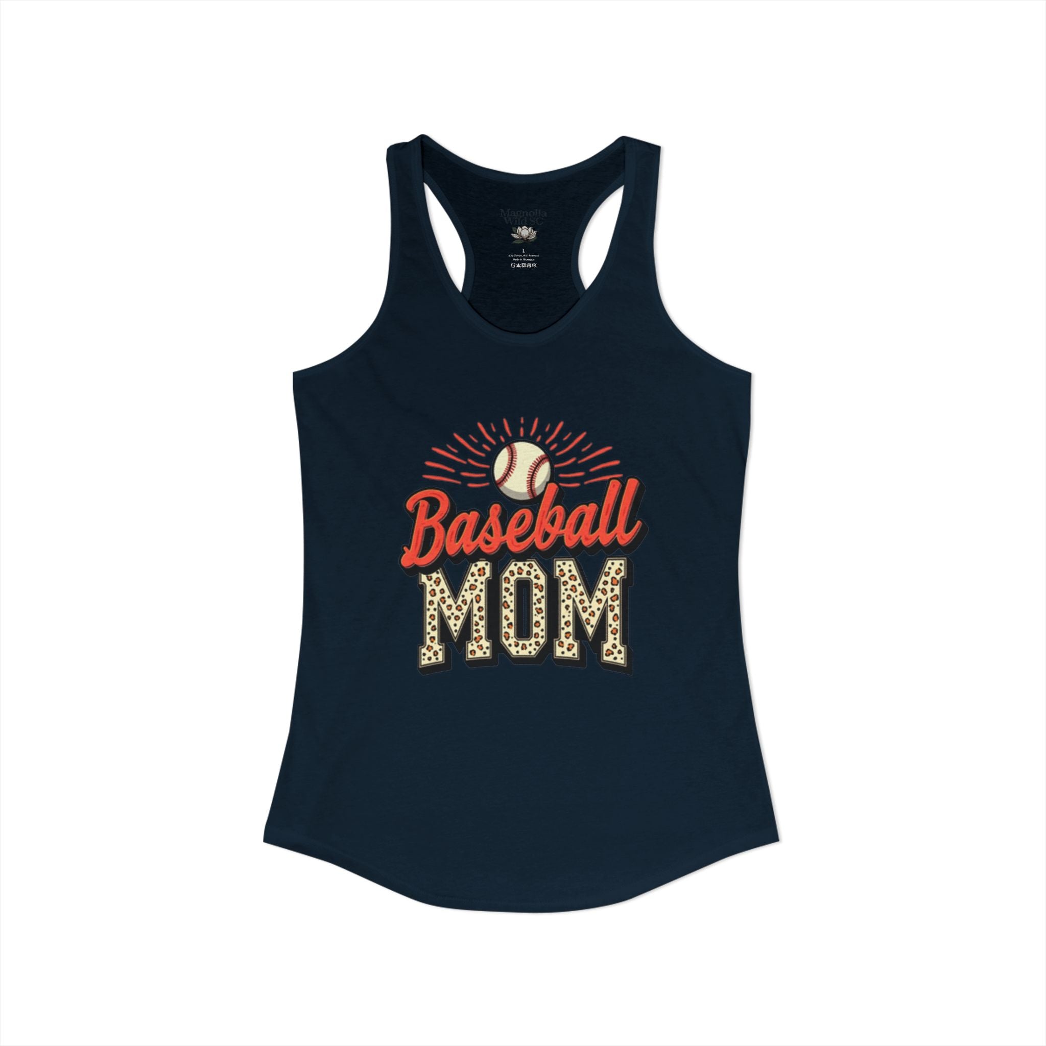 Baseball Mom Racerback Tank – Personalized Name & Number Option - Magnolia Wild SC