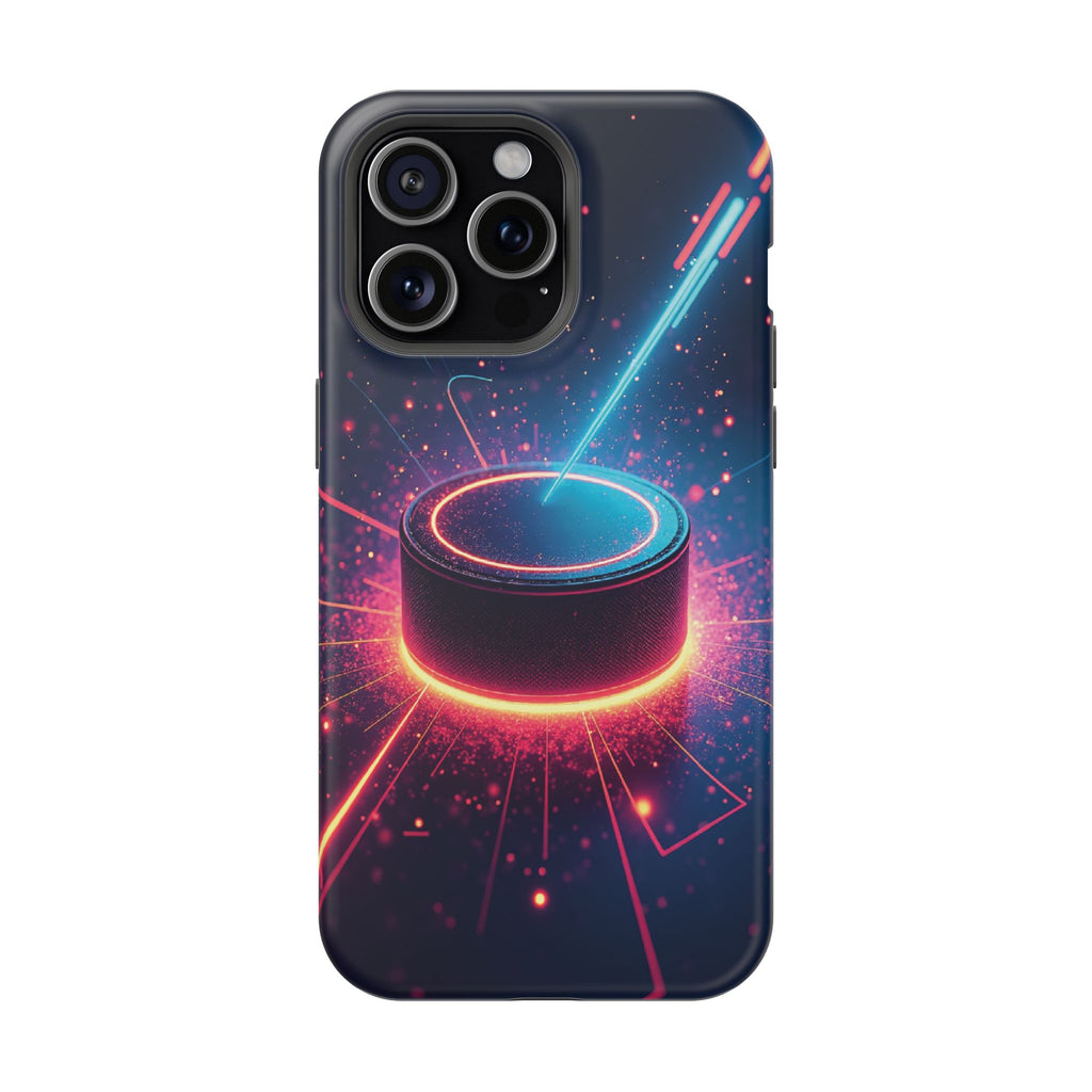 Neon Laser Hockey Puck Impact-Resistant Phone Case - Magnolia Wild SC