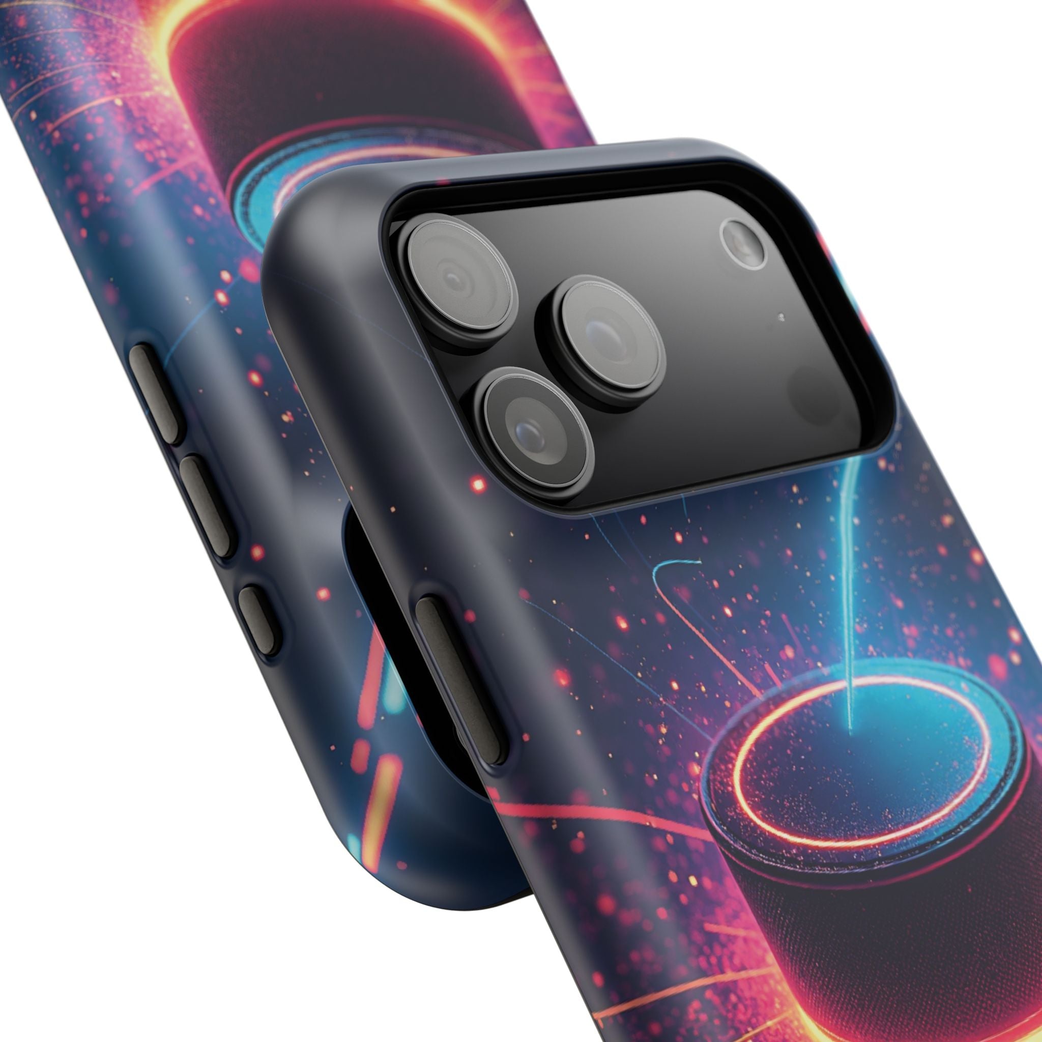 Neon Laser Hockey Puck Impact-Resistant Phone Case - Magnolia Wild SC