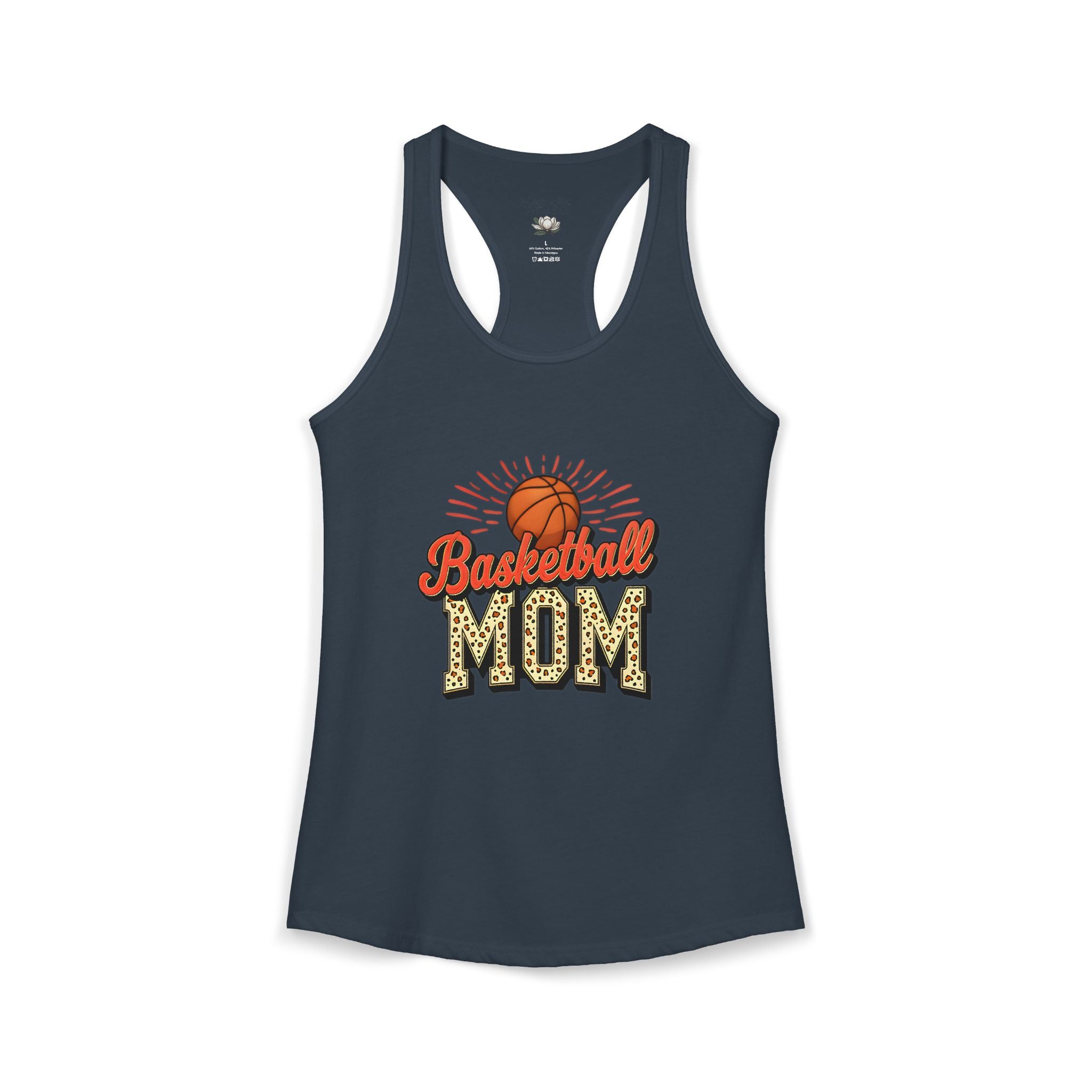 Basketball Mom Racerback Tank – Personalized Name & Number Option | Lightweight Women’s Basketball Tank Top - Magnolia Wild SC
