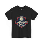 Retro Badge Style: The Vintage Volleyball Dad Shield Tee