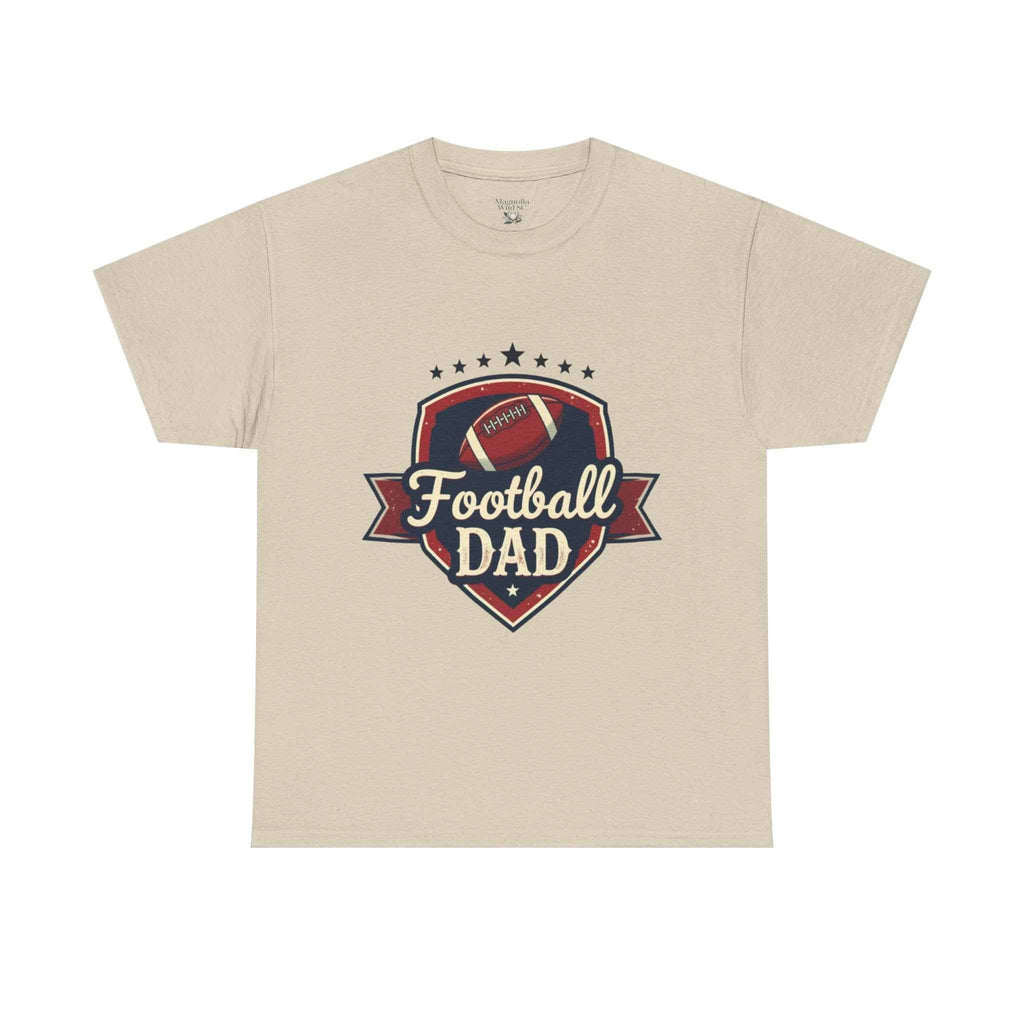 Retro Badge Style: The Vintage Football Dad Shield Tee