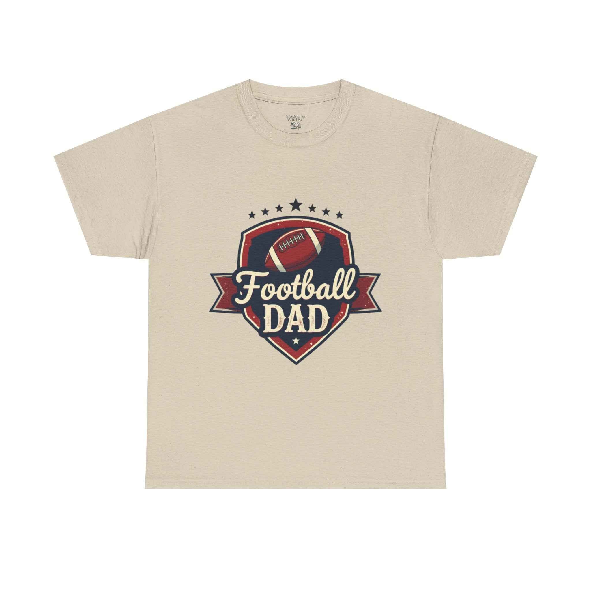 Retro Badge Style: The Vintage Football Dad Shield Tee