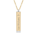 Personalizable Hockey Sliding Bar Necklace Engraved Necklace | Hidden Message