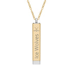 Personalizable Hockey Sliding Bar Necklace Engraved Necklace | Hidden Message