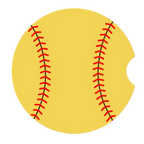 Sports Ball Car Coasters – Choose Your Sport (2-Pack Absorbent Ceramic Cup Holder Protectors with Cork Base) - Magnolia Wild SC