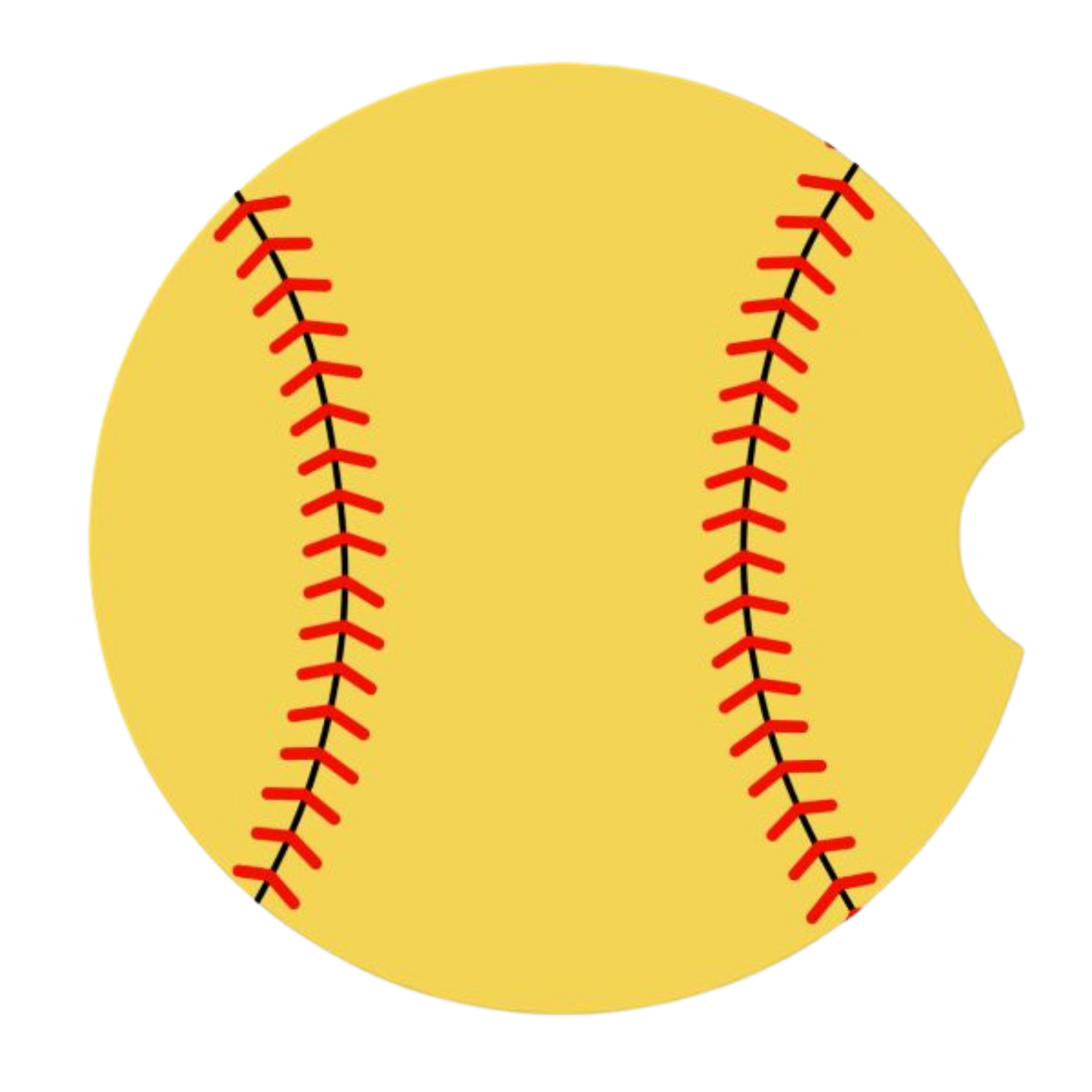Sports Ball Car Coasters – Choose Your Sport (2-Pack Absorbent Ceramic Cup Holder Protectors with Cork Base) - Magnolia Wild SC