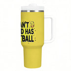 My Kid Has Softball 40oz Tumbler with Handle and Straw - Magnolia Wild SC