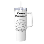 Customizable Team Spirit 40oz Insulated Tumbler with Handle and Straw for Team Manager or Coaches Gifts - Magnolia Wild SC