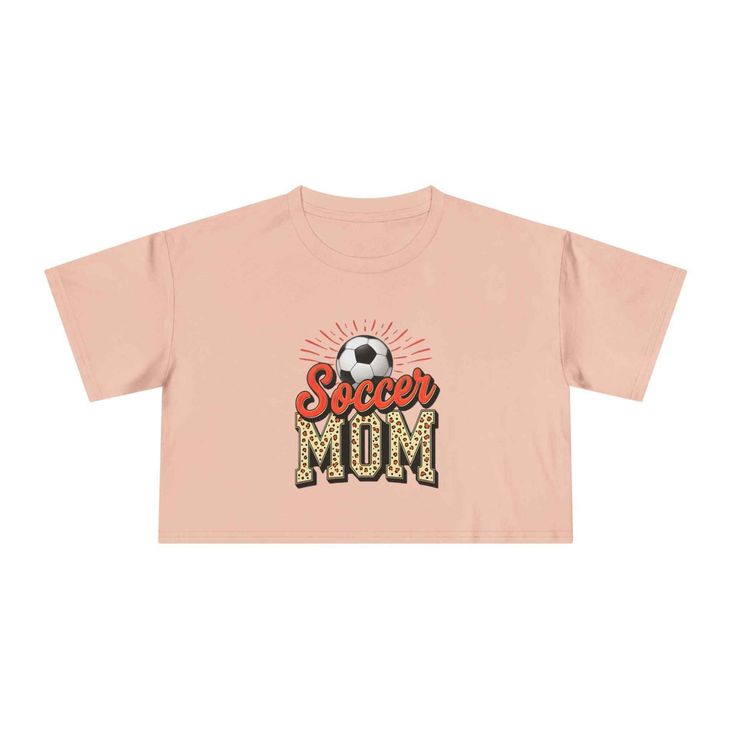 Soccer Mom Cheetah Print Women's Crop Tee