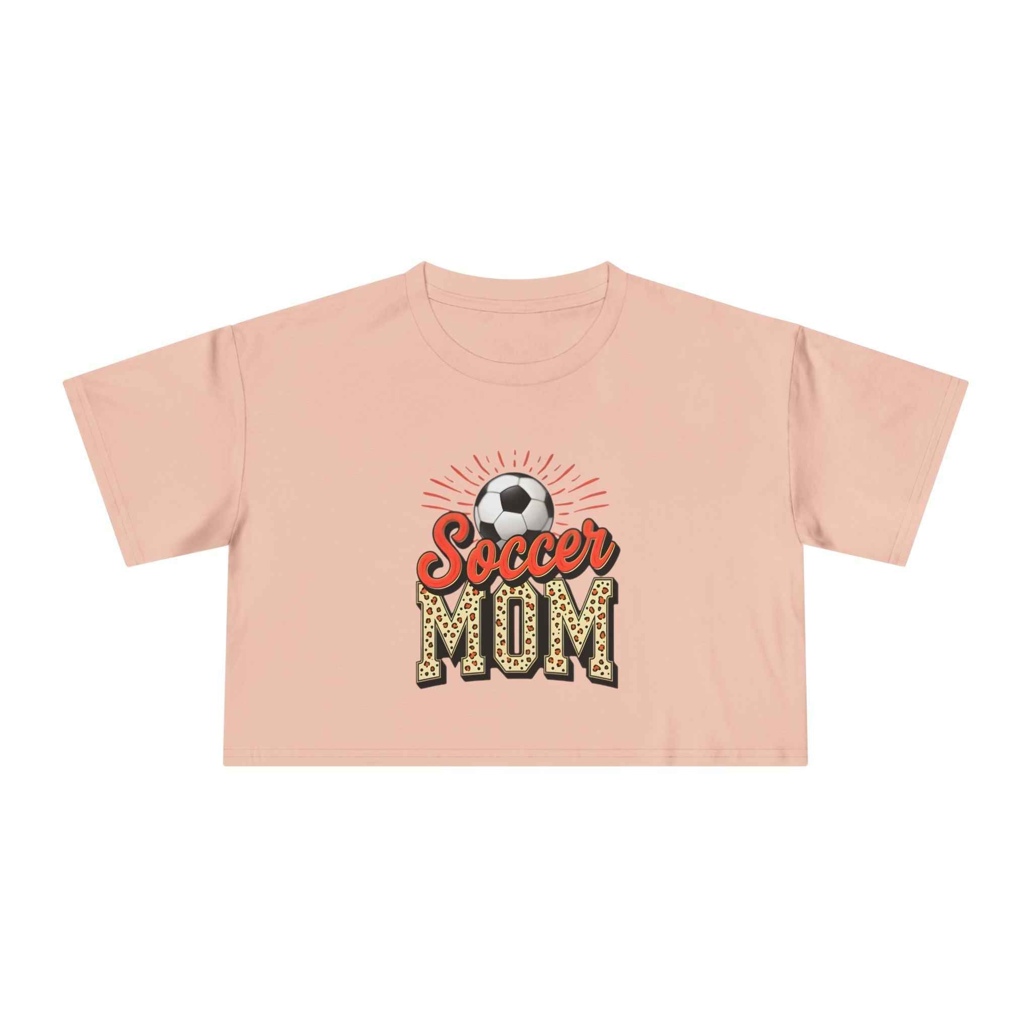 Soccer Mom Cheetah Print Women's Crop Tee