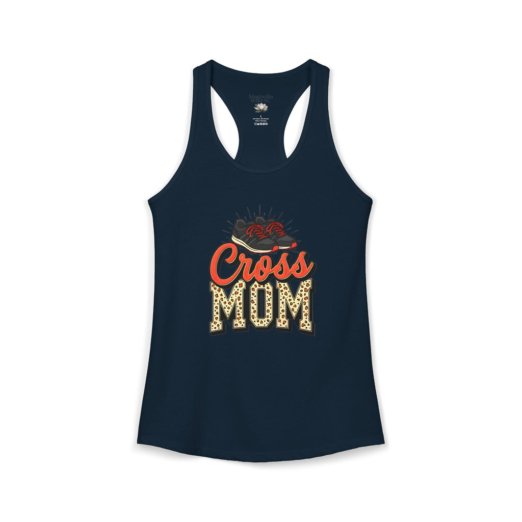 Mom Cross Country Mom Racerback Tank – Personalized Name & Number Option - Magnolia Wild SC