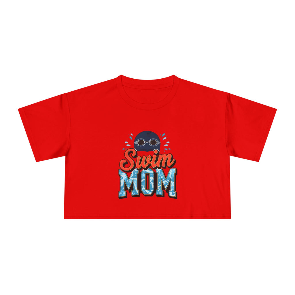 Swim Mom Print Crop Tee - Magnolia Wild SC
