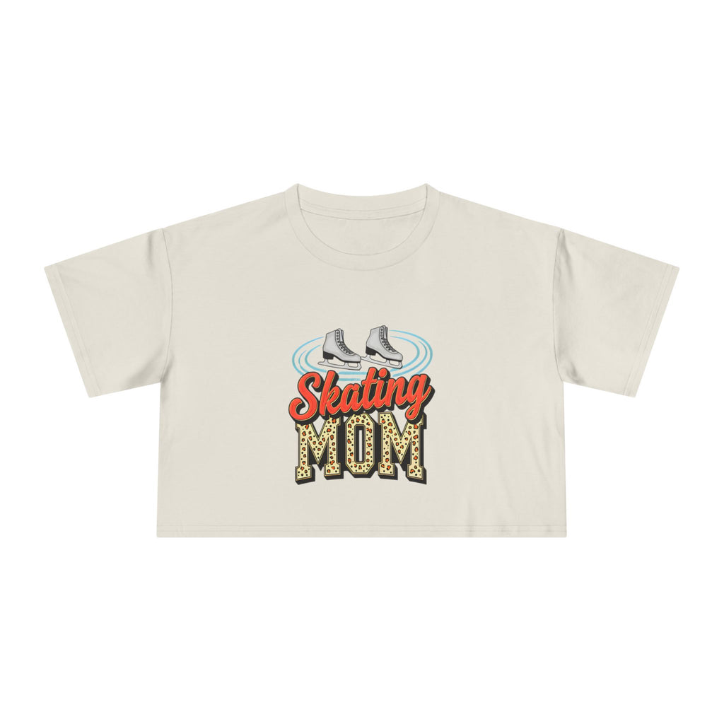 Figure Skating Mom Cheetah Print Women's Crop Tee - Magnolia Wild SC