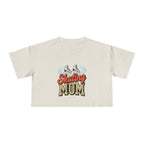 Figure Skating Mom Cheetah Print Women's Crop Tee - Magnolia Wild SC