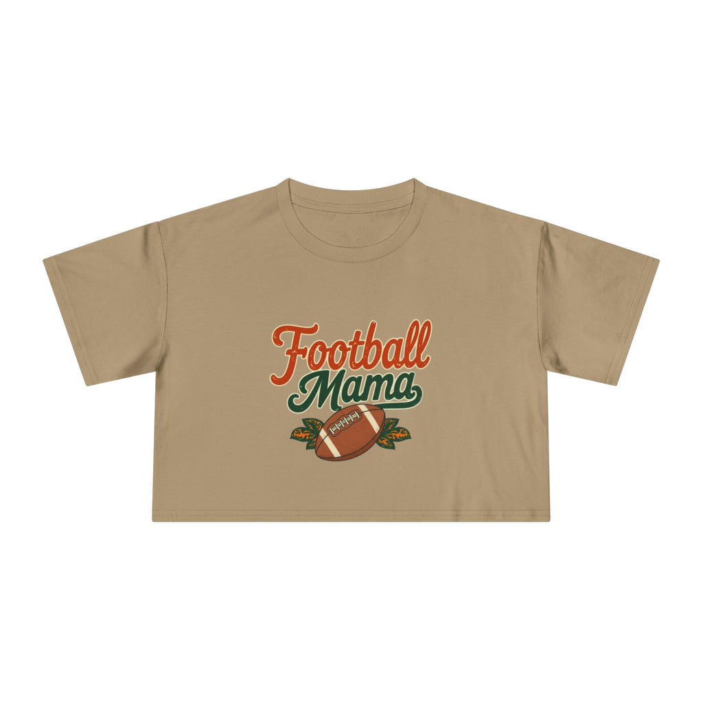 Football Mama Crop Tee | Retro Football Graphic, Mom Sports Top - Magnolia Wild SC