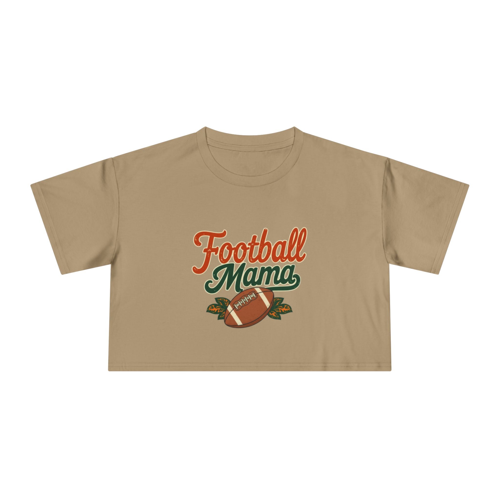 Football Mama Crop Tee | Retro Football Graphic, Mom Sports Top - Magnolia Wild SC