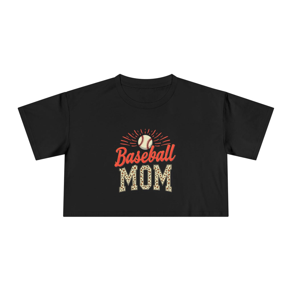 Baseball Mom Cheetah Print Women's Crop Tee - Magnolia Wild SC