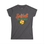 Retro Softball Mom Shirt - Vintage Style Shirt for Proud Softball Moms - Magnolia Wild SC