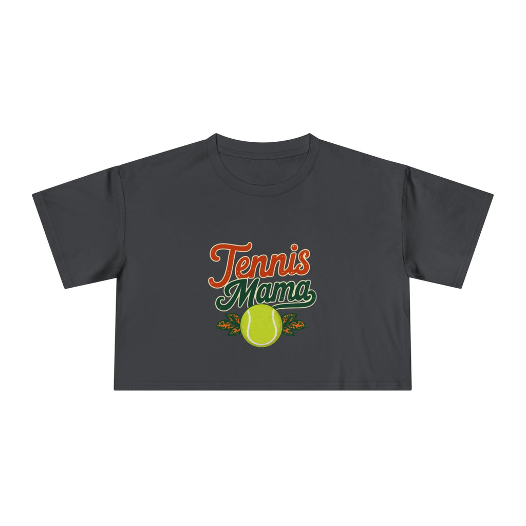 Tennis Mama Crop Tee | Retro Tennis Graphic, Mom Sports Top - Magnolia Wild SC