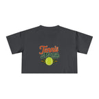 Tennis Mama Crop Tee | Retro Tennis Graphic, Mom Sports Top - Magnolia Wild SC