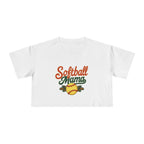 Softball Mama Crop Tee | Retro Softball Graphic, Mom Sports Top - Magnolia Wild SC
