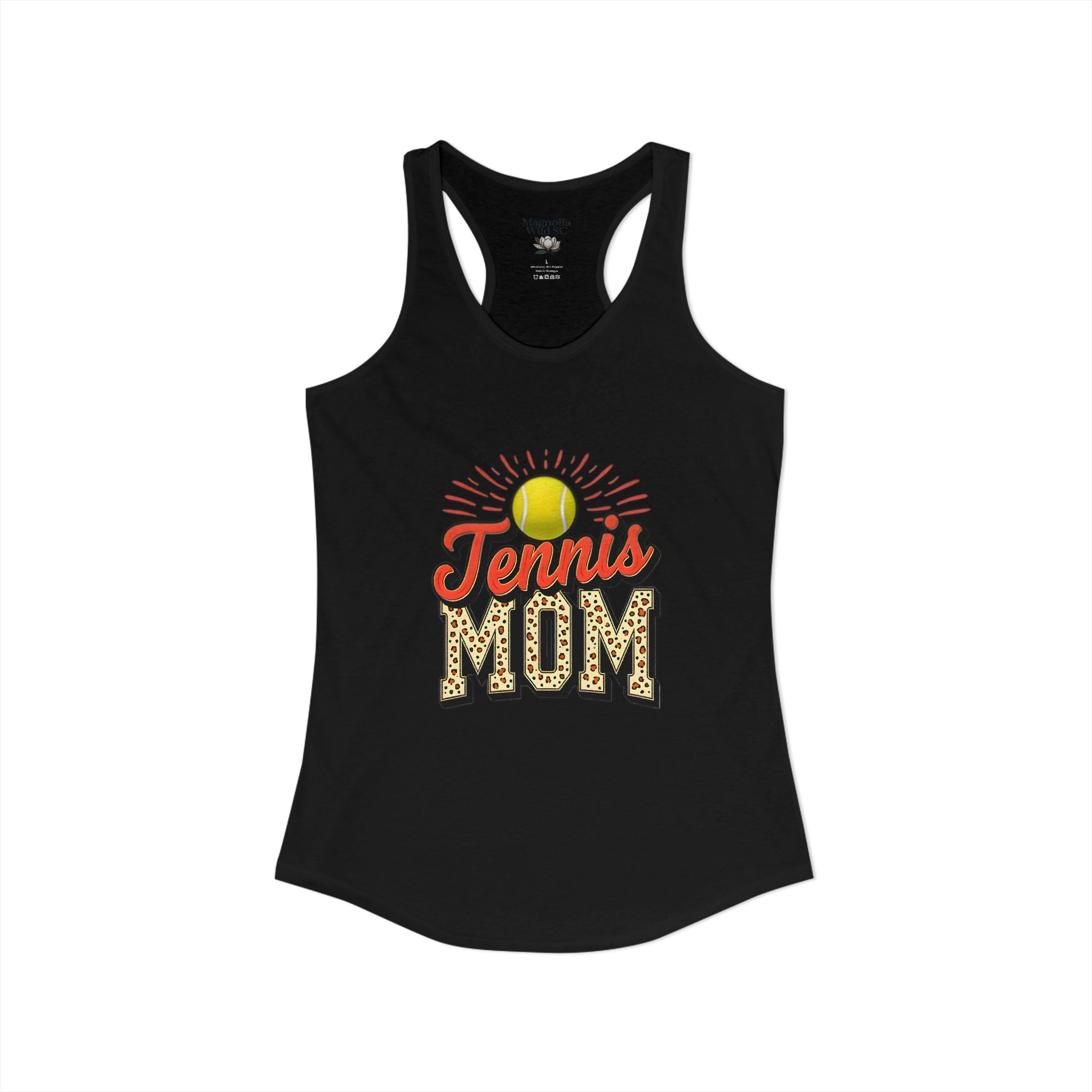 Mom Tennis Mom Racerback Tank – Personalized Name & Number Option | Lightweight Women’s Tennis Tank Top - Magnolia Wild SC