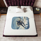 Custom Hockey Player Sherpa Blanket — Personalized Name & Number