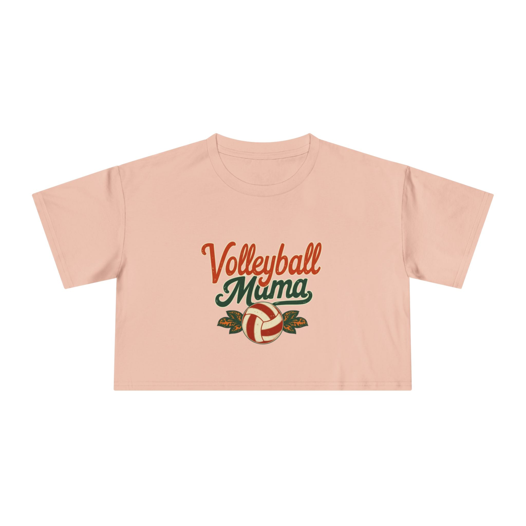 Volleyball Mama Crop Tee | Retro Volleyball Graphic, Mom Sports Top - Magnolia Wild SC