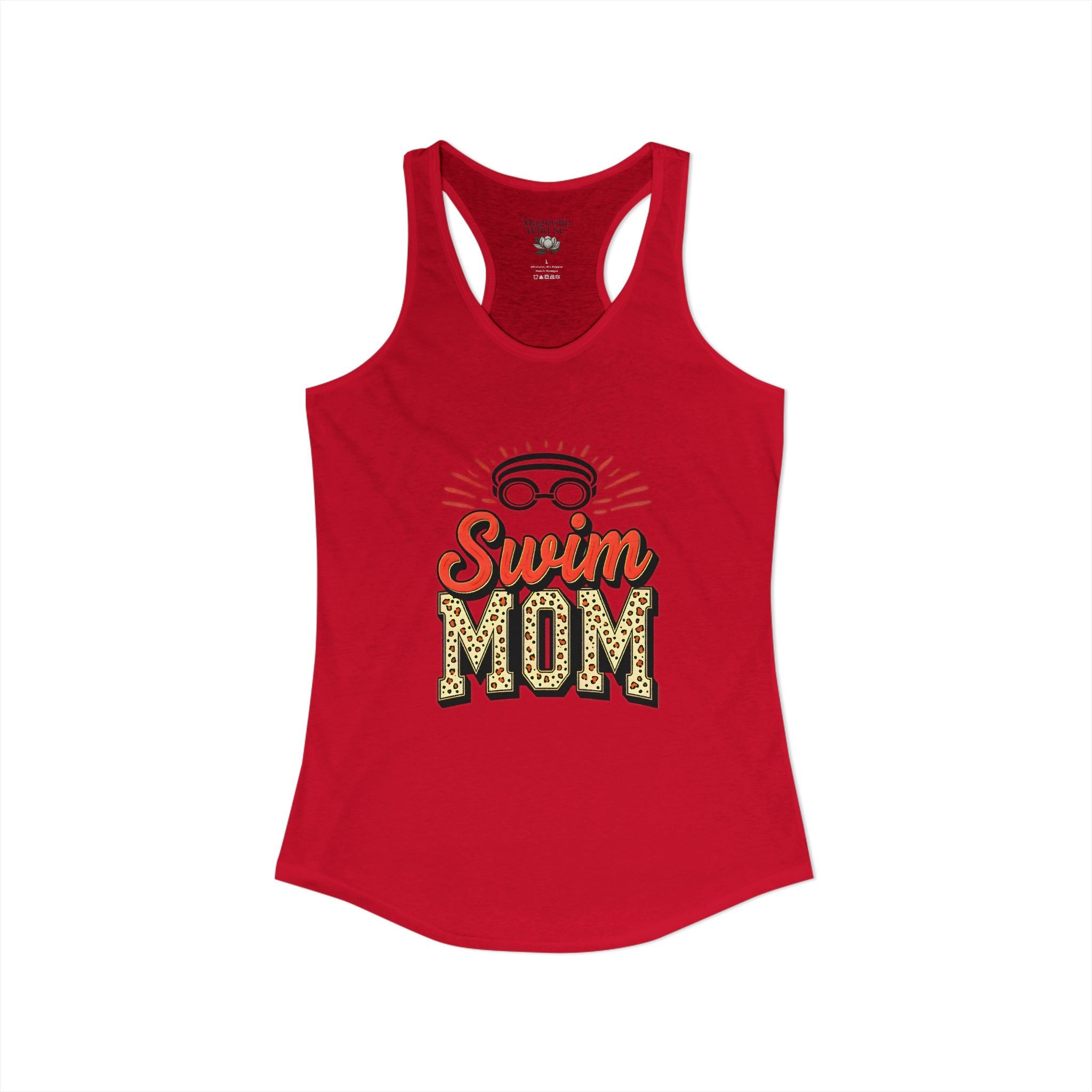 Swim Mom Racerback Tank – Personalized Name & Number Option - Magnolia Wild SC