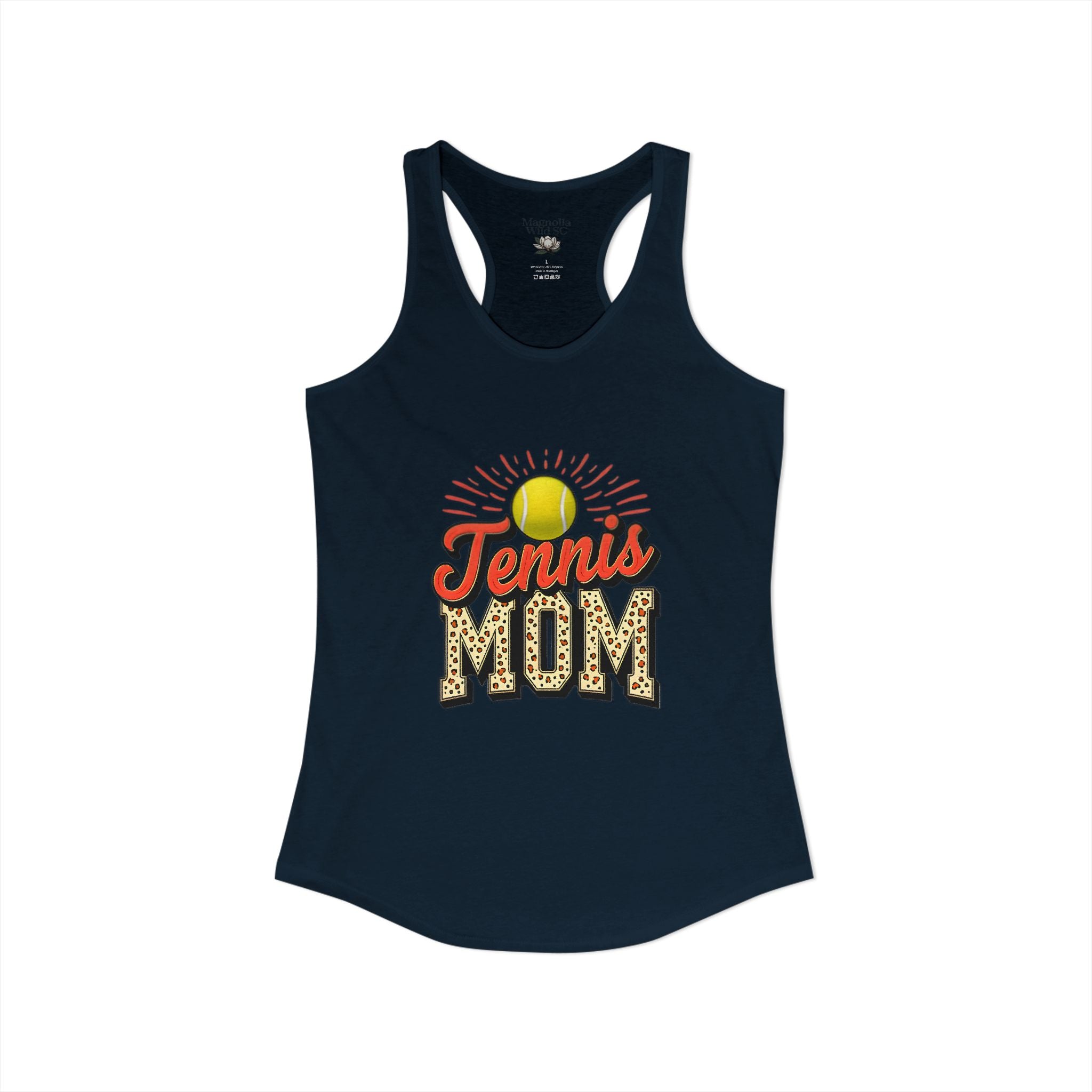 Mom Tennis Mom Racerback Tank – Personalized Name & Number Option | Lightweight Women’s Tennis Tank Top - Magnolia Wild SC